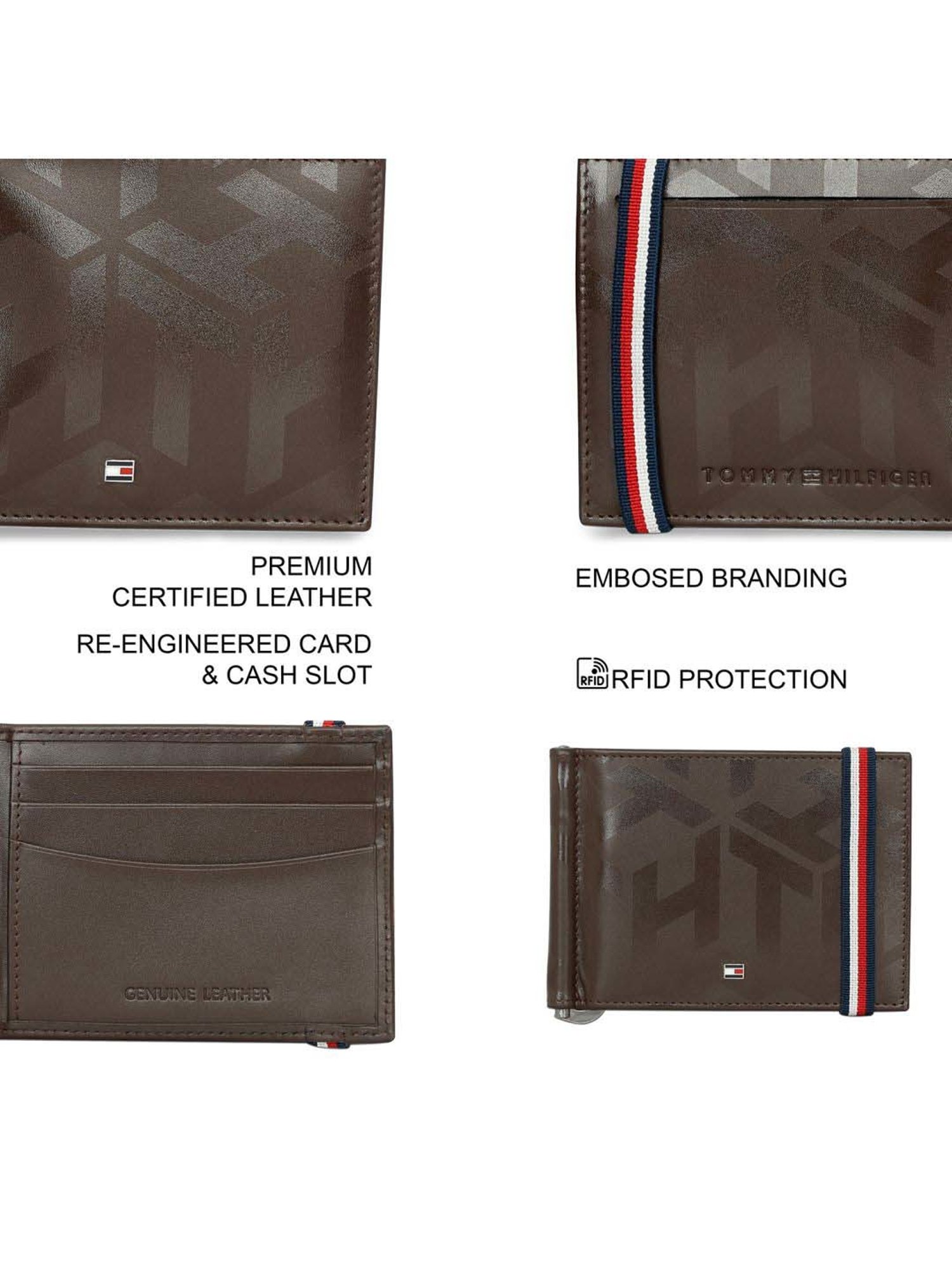 Tommy Hilfiger Reich Brown Casual Leather Bi-Fold Wallet for Men
