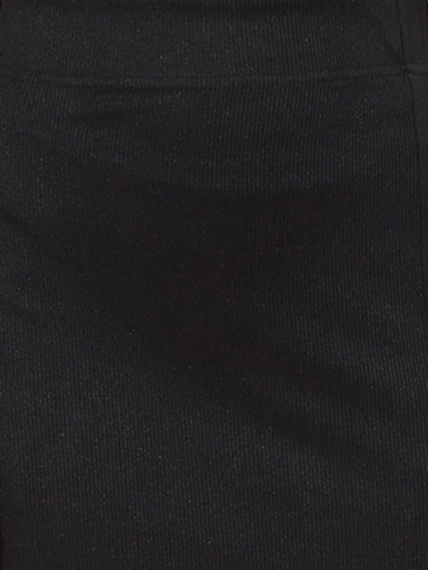 SELVIA Black Printed Above Knee Skirt