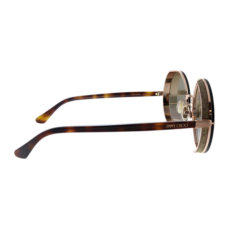 Jimmy Choo Lilo/S DDB HA Womens Oval Sunglasses Gold 58mm