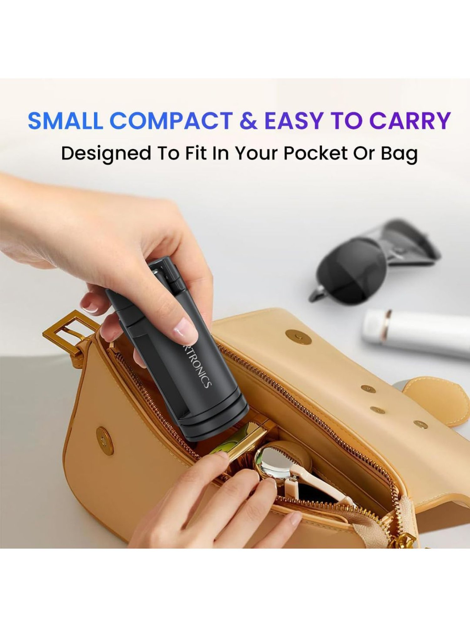 Portronics Mobot Clip 360&iquest; Deg Mobile Phone Holder with Adjustable Viewing Angles (Black)