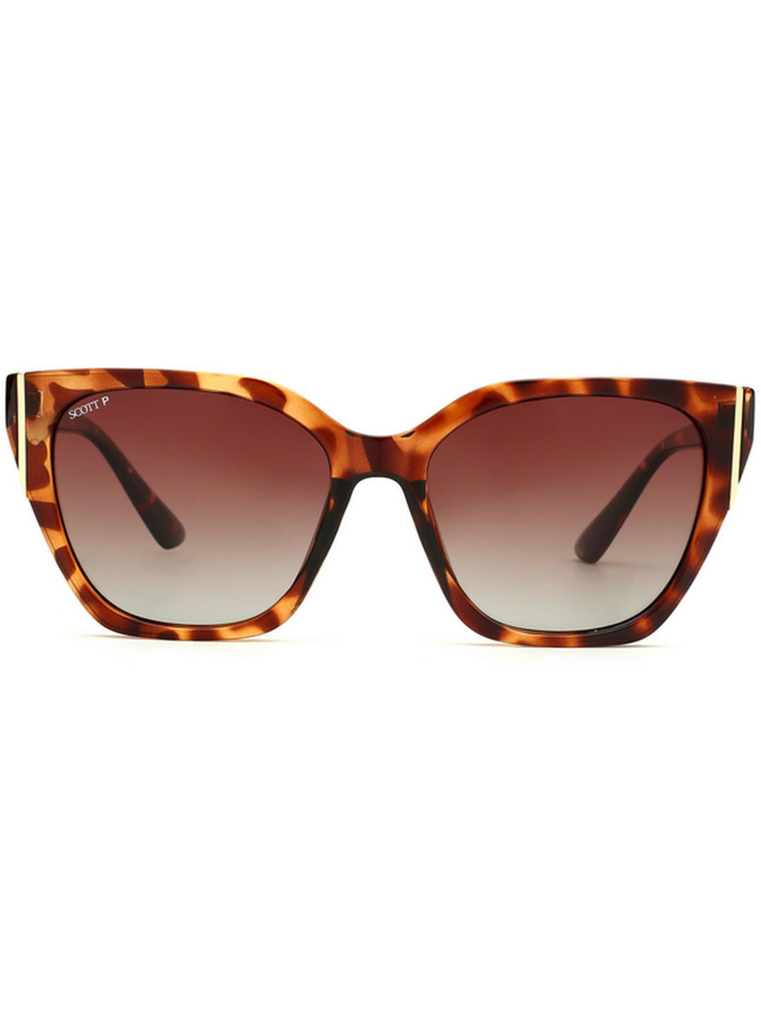 SCOTT Brown Square UV Protection Sunglasses for Women