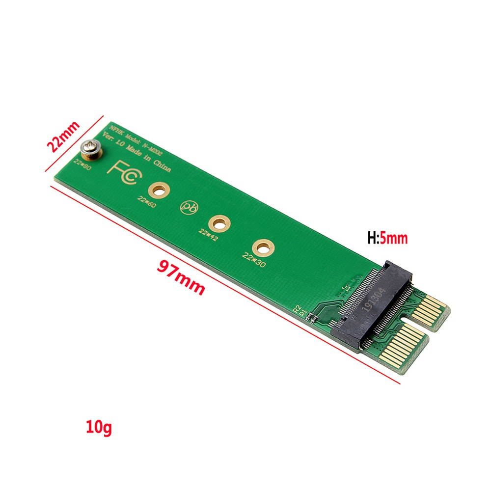 M.2 Hard Disk NVME Adapter Card PCIe to M.2 NGFF Test Card SSD Hard Disk Reader Green