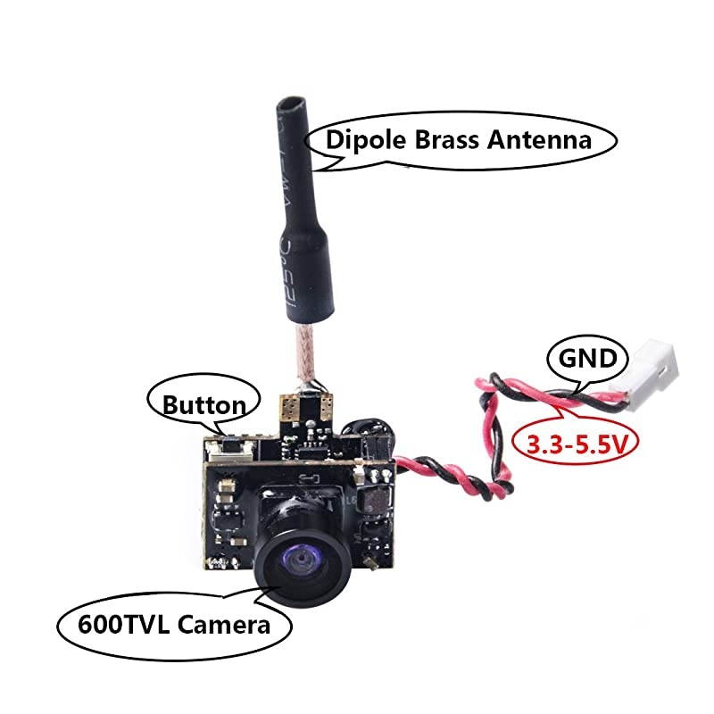 BA3 58G 40CH VTX 025mW50mW200mW Switchable 600TVL 13 Cmos Micro AIO FPV Camera and Transmitter for FPV Drone Like Tiny Whoop Blade Inductrix