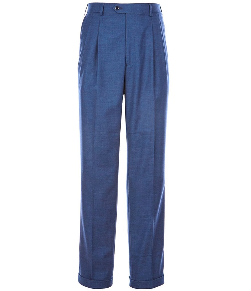 Roundtree & YorkeTravelSmart Ultimate Comfort Easy Care Linen Look Pleated Dress Pants