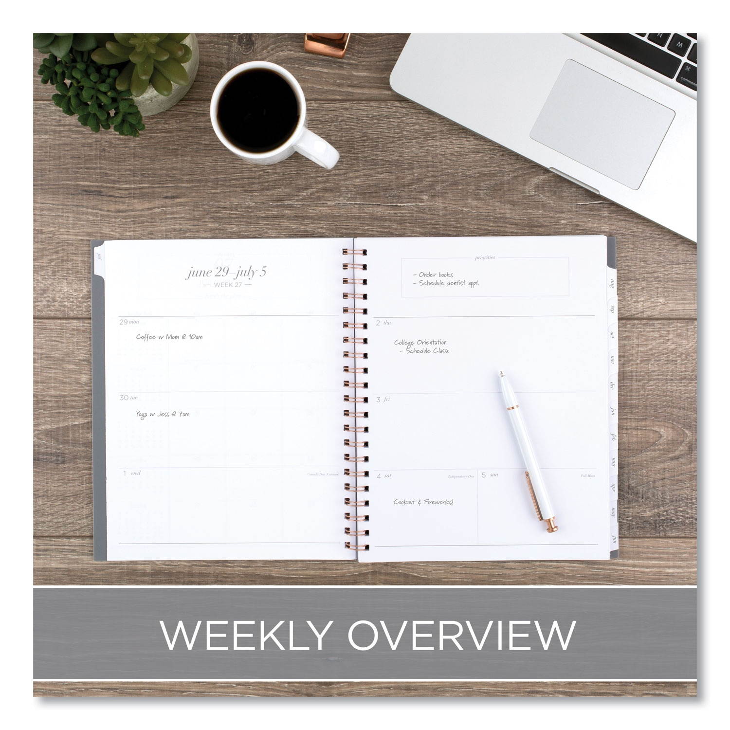 Workstyle Academic Planner, 11 x 8.5, Gray Gem, 2020-2021 1442905A30