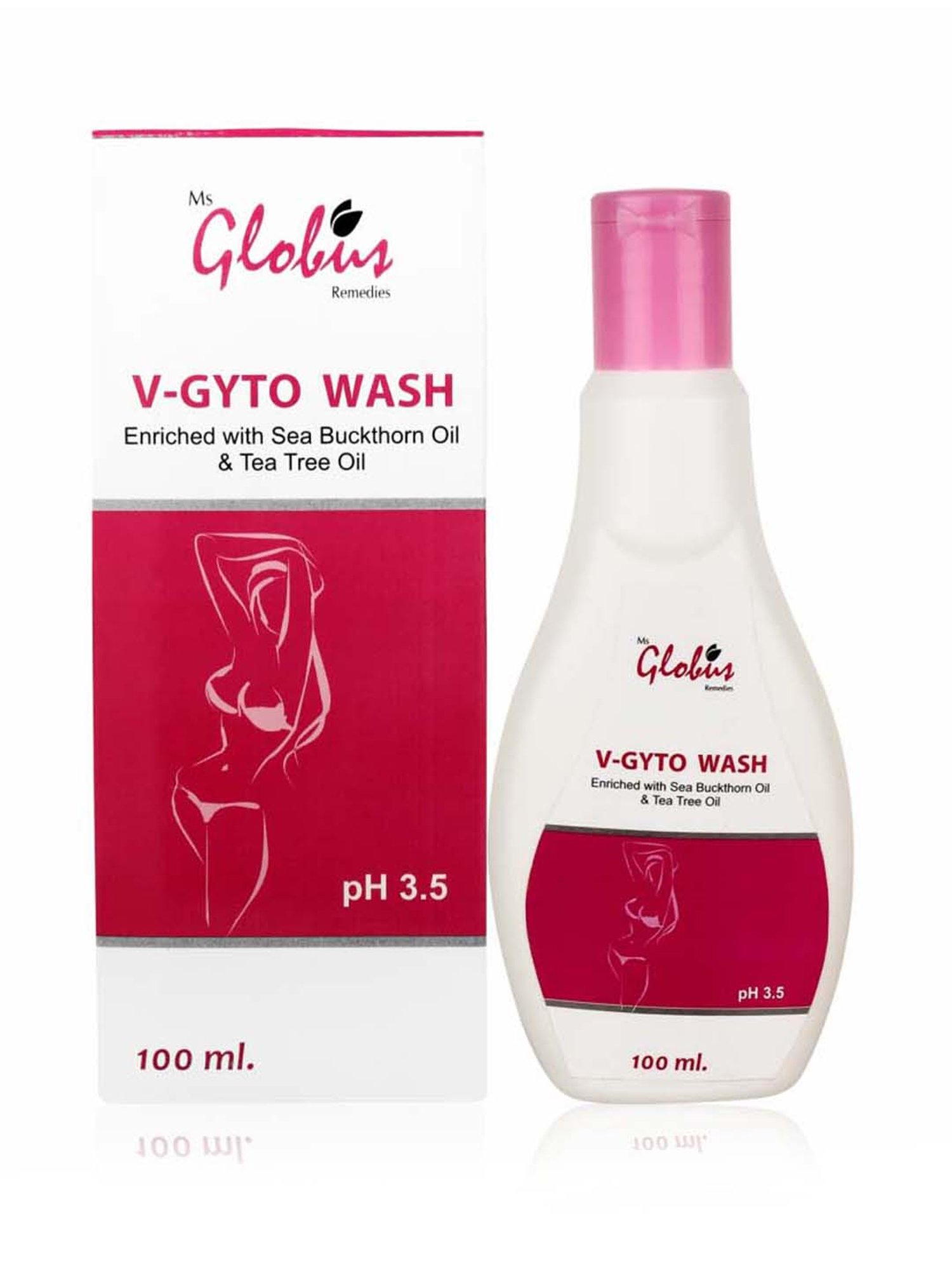 Globus Naturals V-Gyto Wash Enriched with Sea Buckthorn Oil & Tea Tree Oil - 100 ml