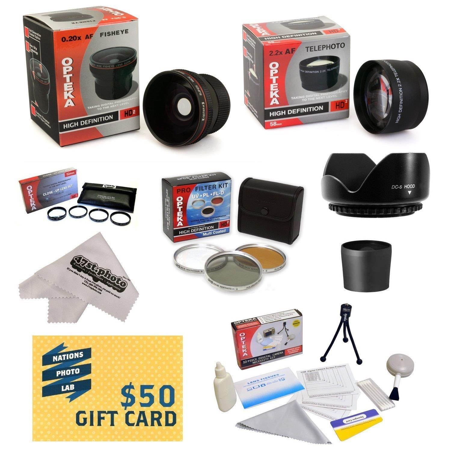 15 Piece lens Kit For Olympus EVOLT E-330 E-300 E-420 E-520 E-410 E-400 E3 E-500 E-550 E-450 E-510 Includes 0.20X + 2.2x Lens, 5 PC Close-Up Set, 3 Piece Filter Kit, Cleaning Kit