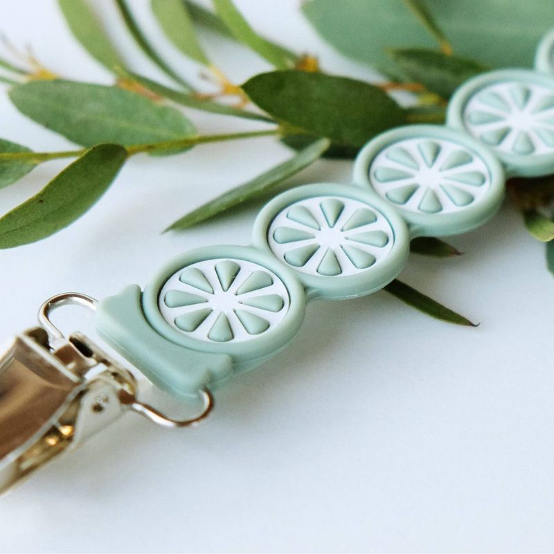 Loulou Lollipop Darling Pacifier Clip - Avocado