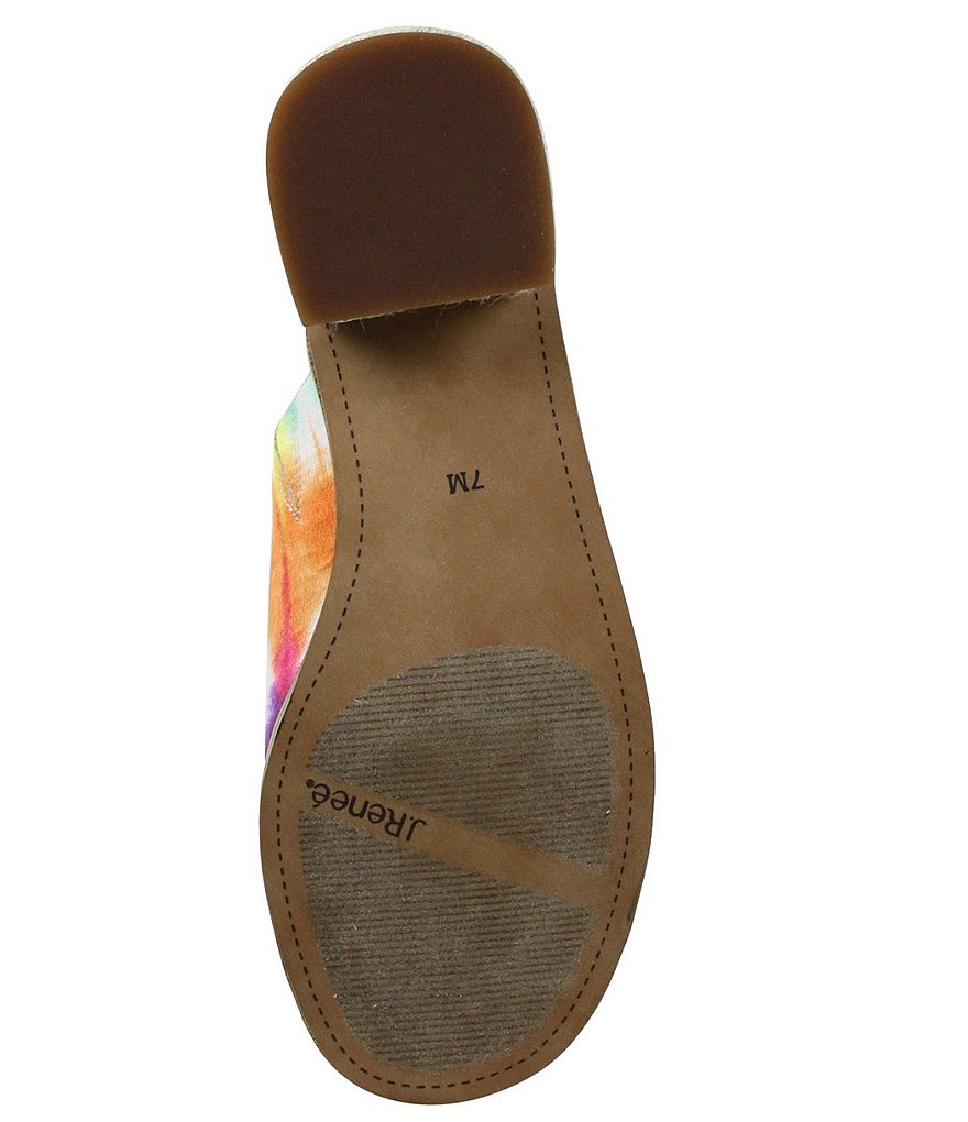 J. Renee Cassio Tie-Dye Jute Block Heel Slides