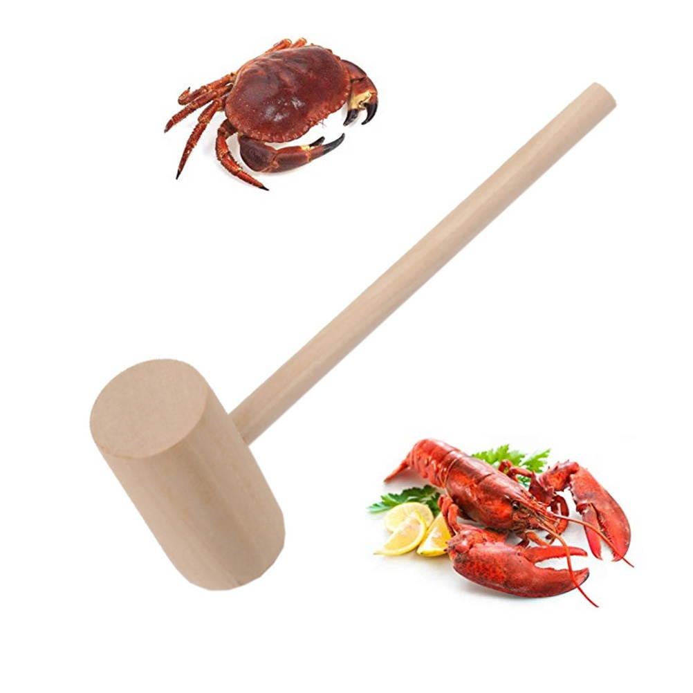 12pcs Solid Wood Mini Hammers Hitting Hammer Cake Mallet Kids Educational Toy (Round)