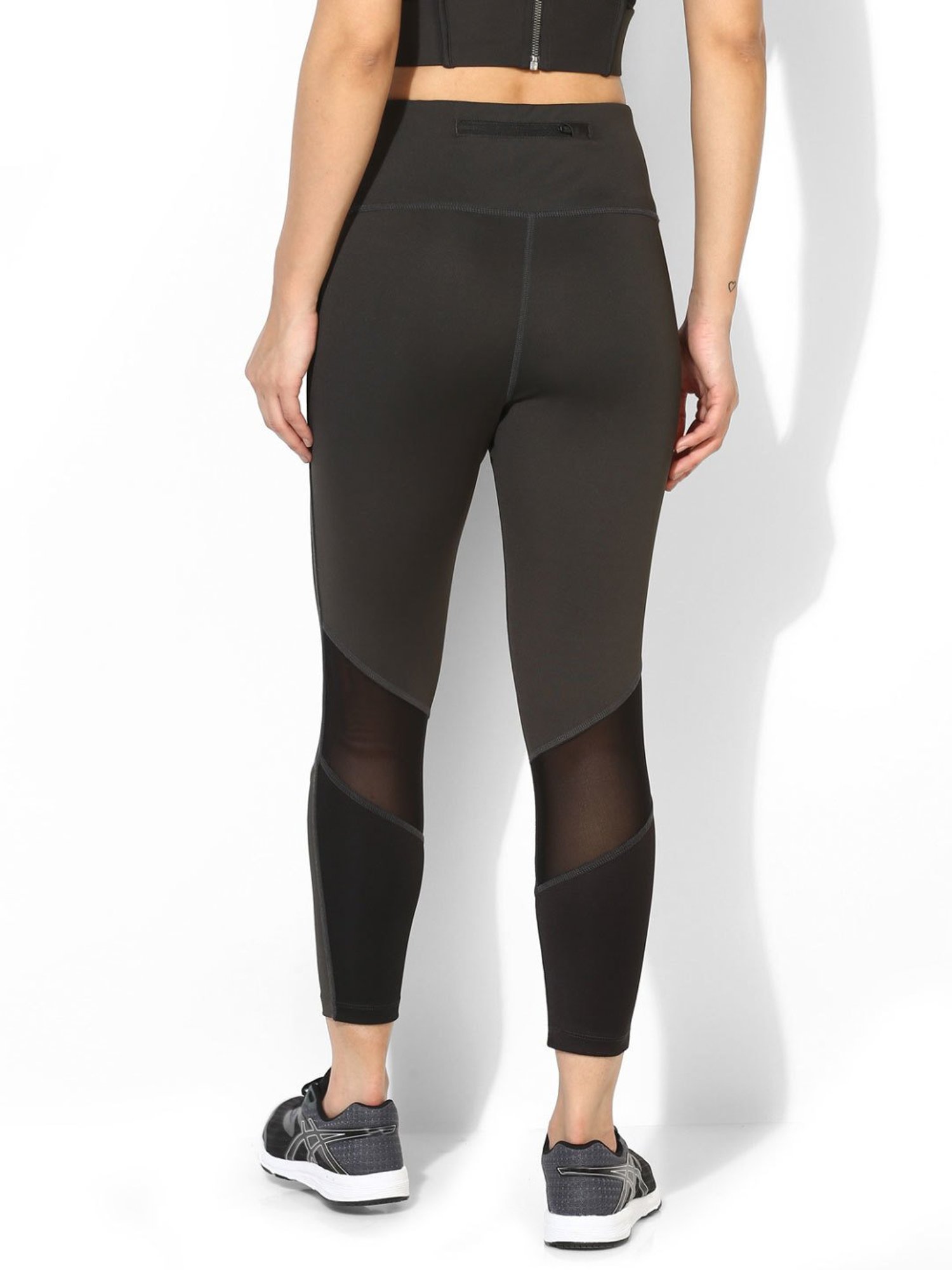 SILVERTRAQ Dark Grey Logo Print Leggings