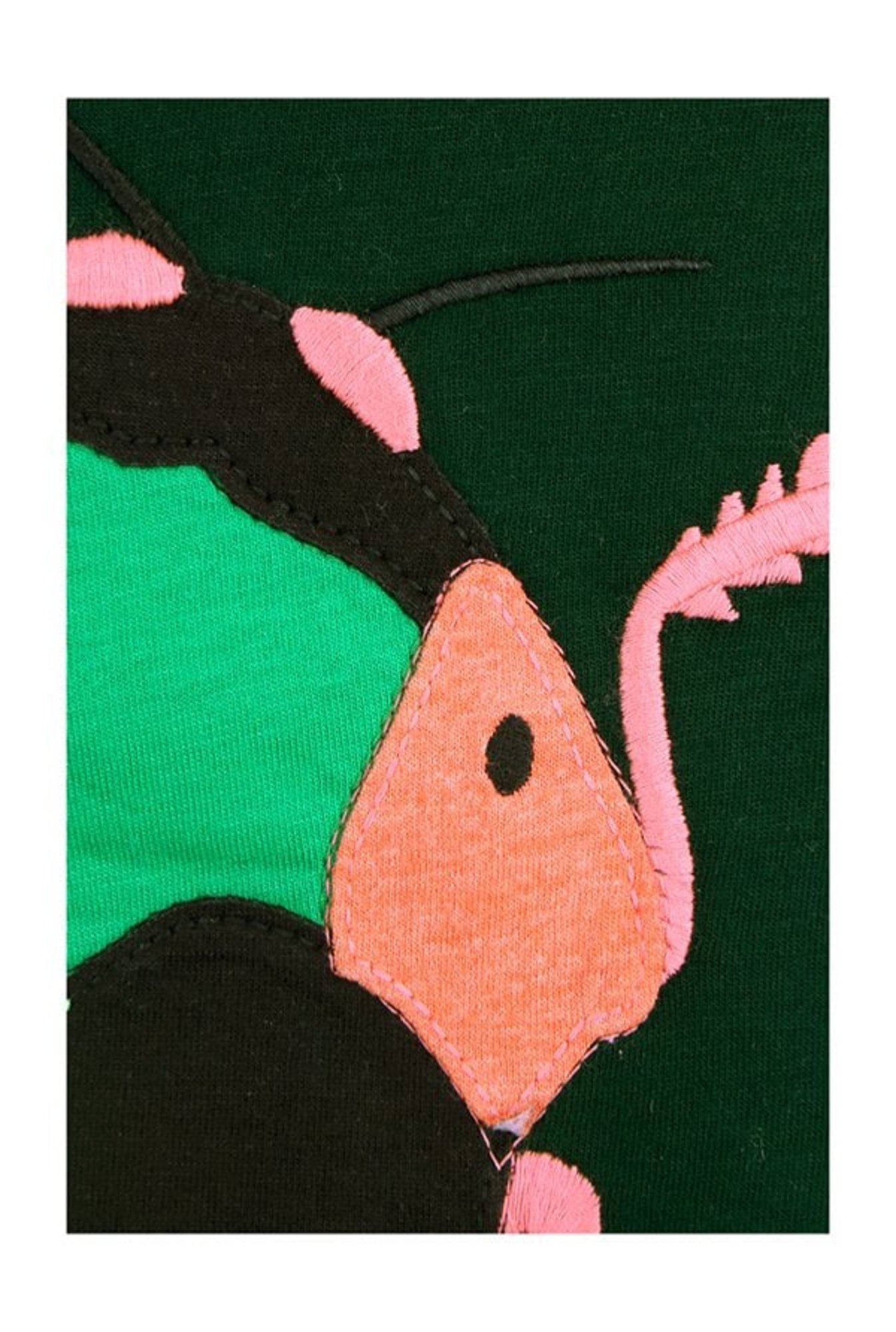 Cherry Crumble By Nitt Hyman Boys Green Applique T-Shirt