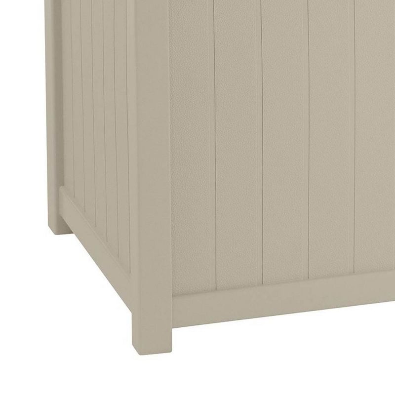 Suncast 22 Gallon Outdoor Storage Resin Patio Deck Box with Seat, Taupe (2 Pack)