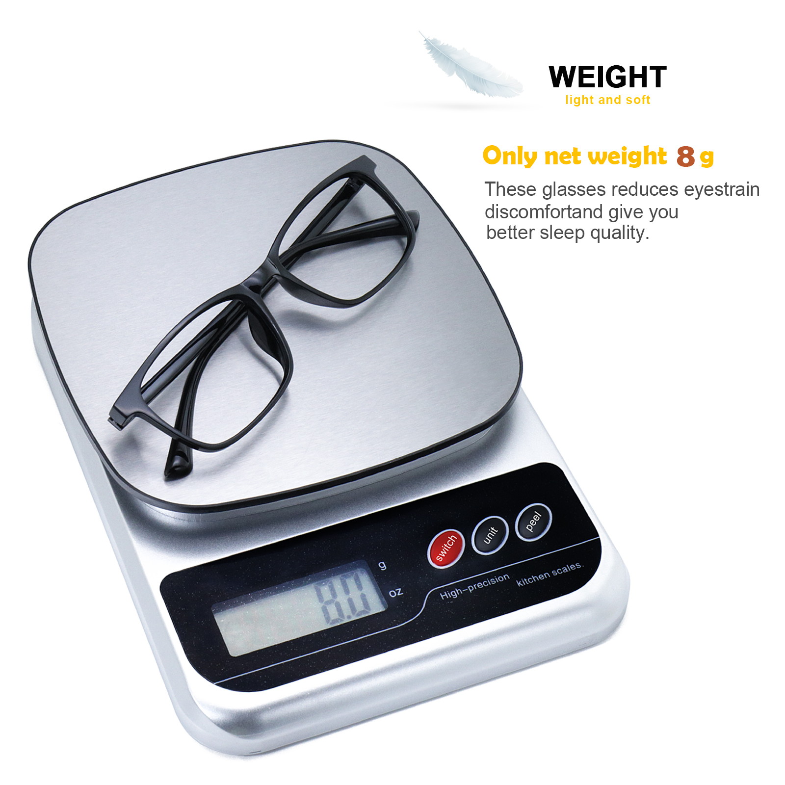 Blue Light Blocking Glasses-2 Pack Computer Gaming Lightweight Square Eyeglasses Frame Filter Blue Ray Anti EyeStrain Eyewear for Women and Men