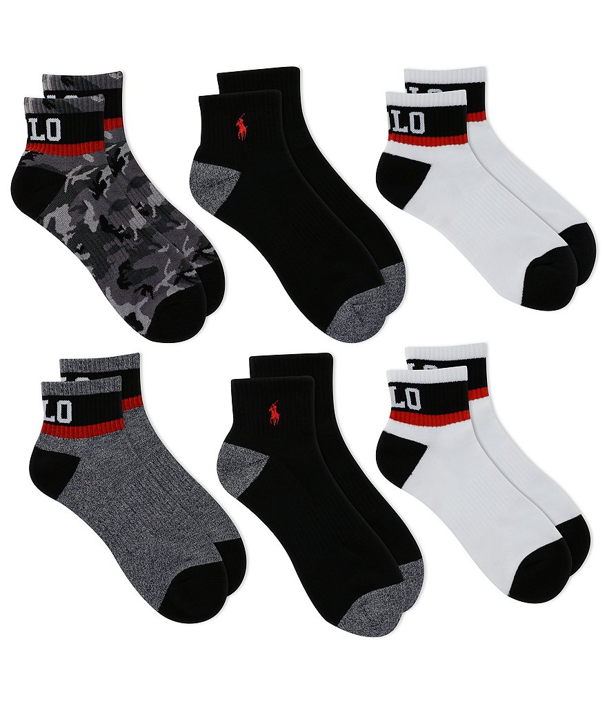 Polo Ralph Lauren Camo Quarter Socks 6-Pack