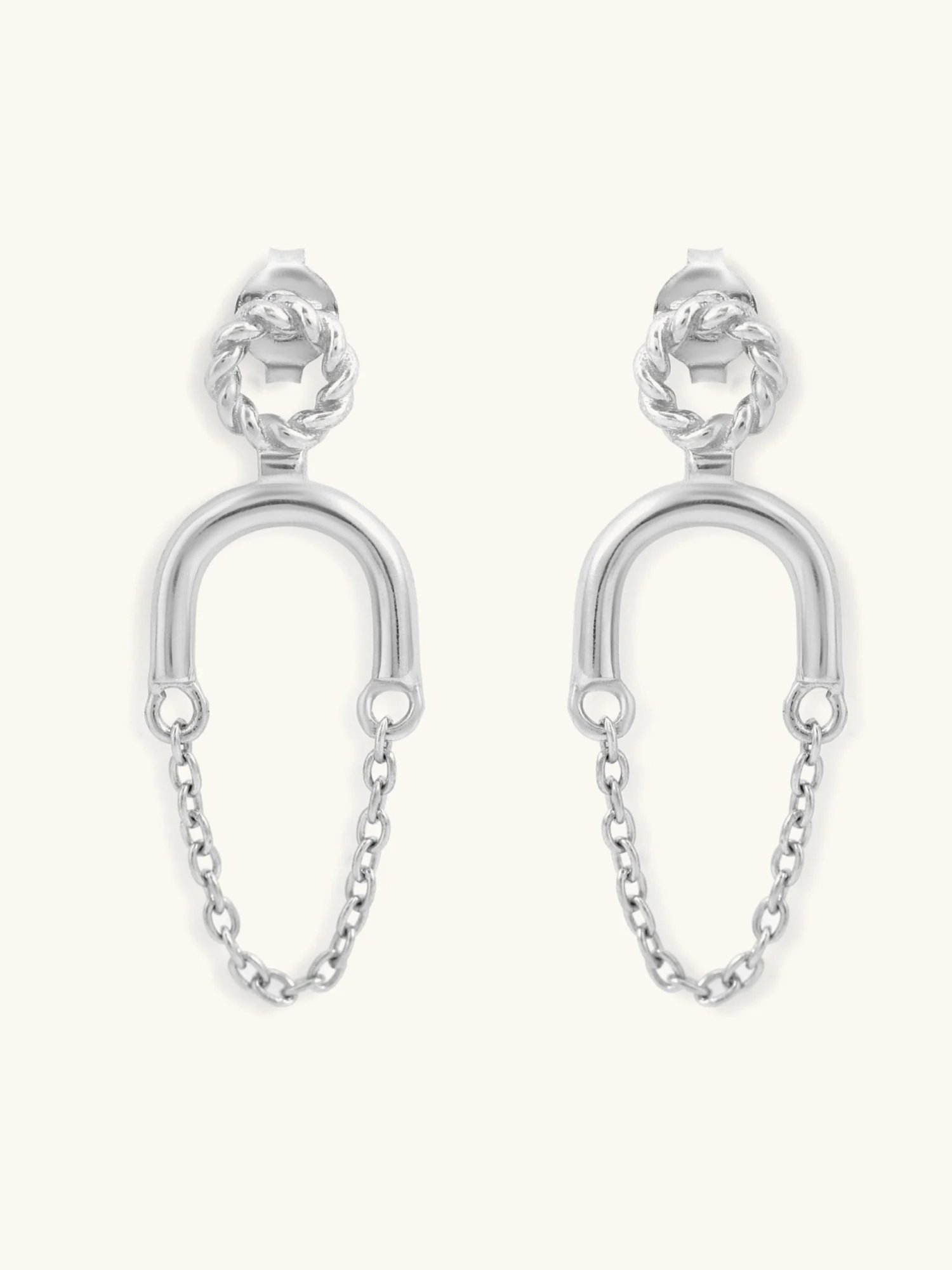Mabel 92.5 Sterling Silver Chain Dangler Earrings for Women