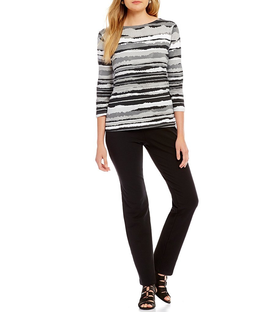 Ruby Rd. Petites Pull-On Stretch French Terry Pants