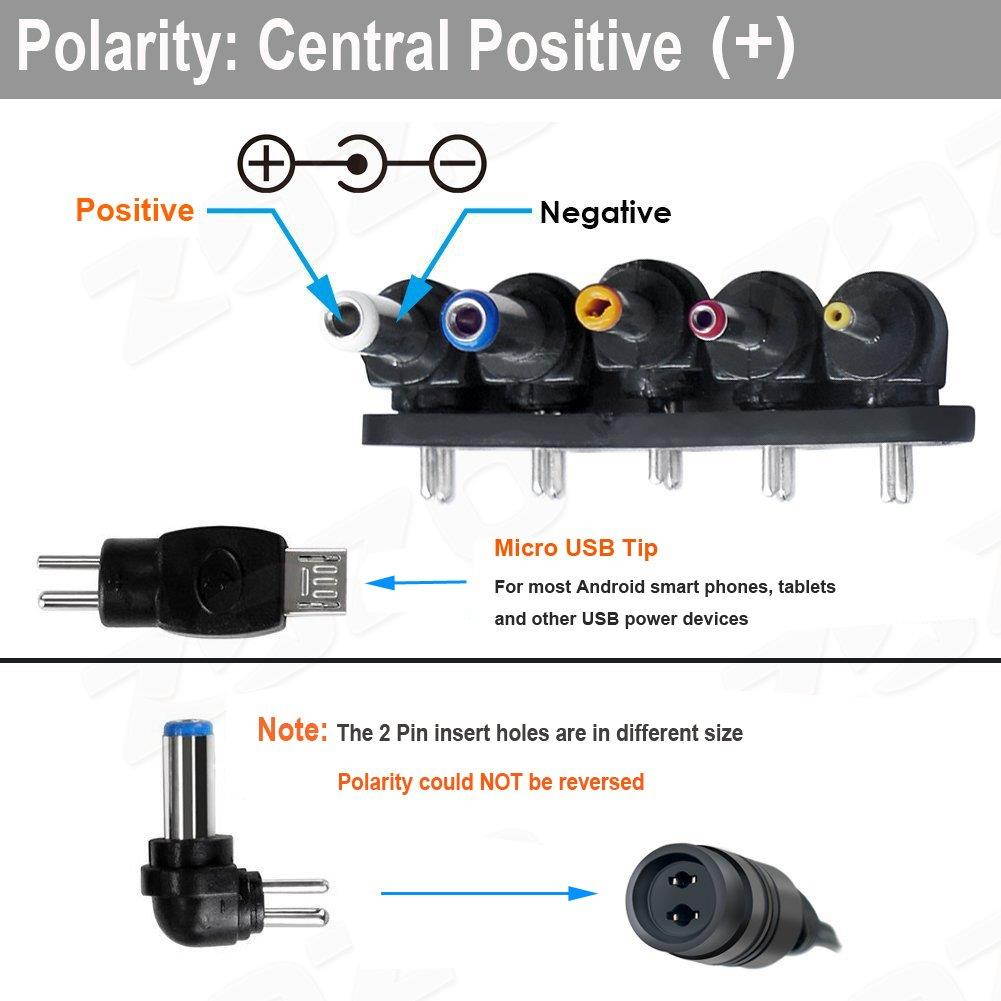 ZOZO 12W 3V 4.5V 5V 6V 7.5V 9V 12V Regulated Multi Voltage Switching Replacement Power AC Adapter for Household Electronics Routers Speakers CCTV Cameras Smart Phone USB Charging Devices