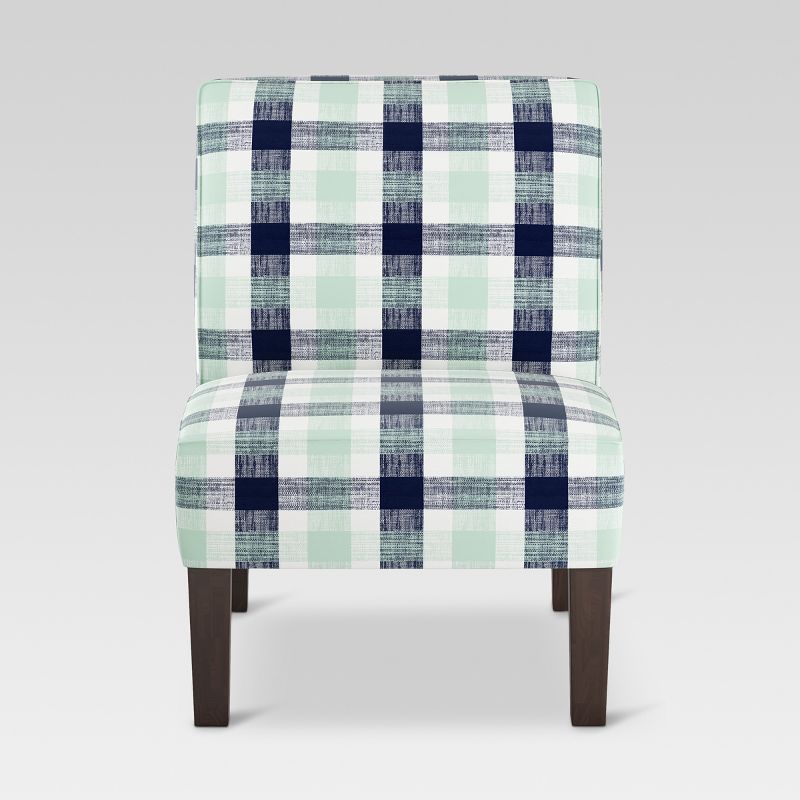 Burke Slipper Chair - Navy & Green Check - Threshold™