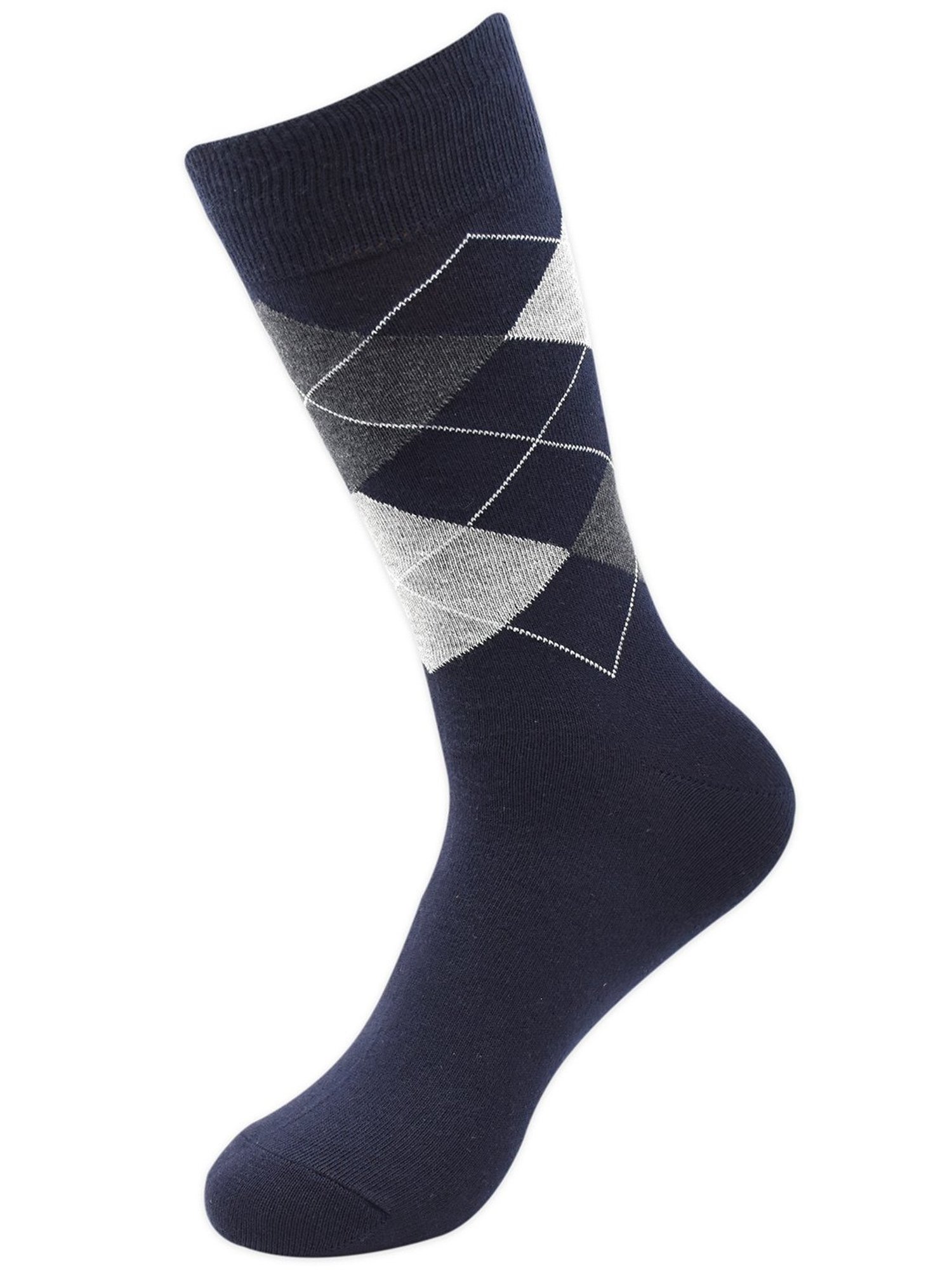BALENZIA Classic Argyle Multicolor Printed Socks - Pack of 3