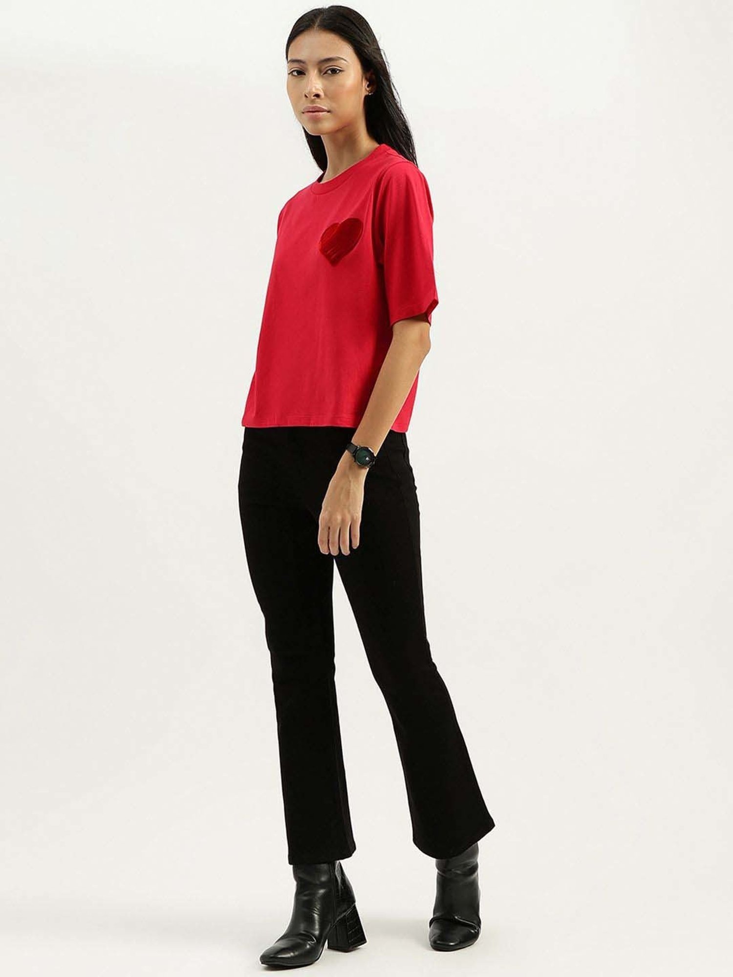 United Colors of Benetton Red Cotton T-Shirt