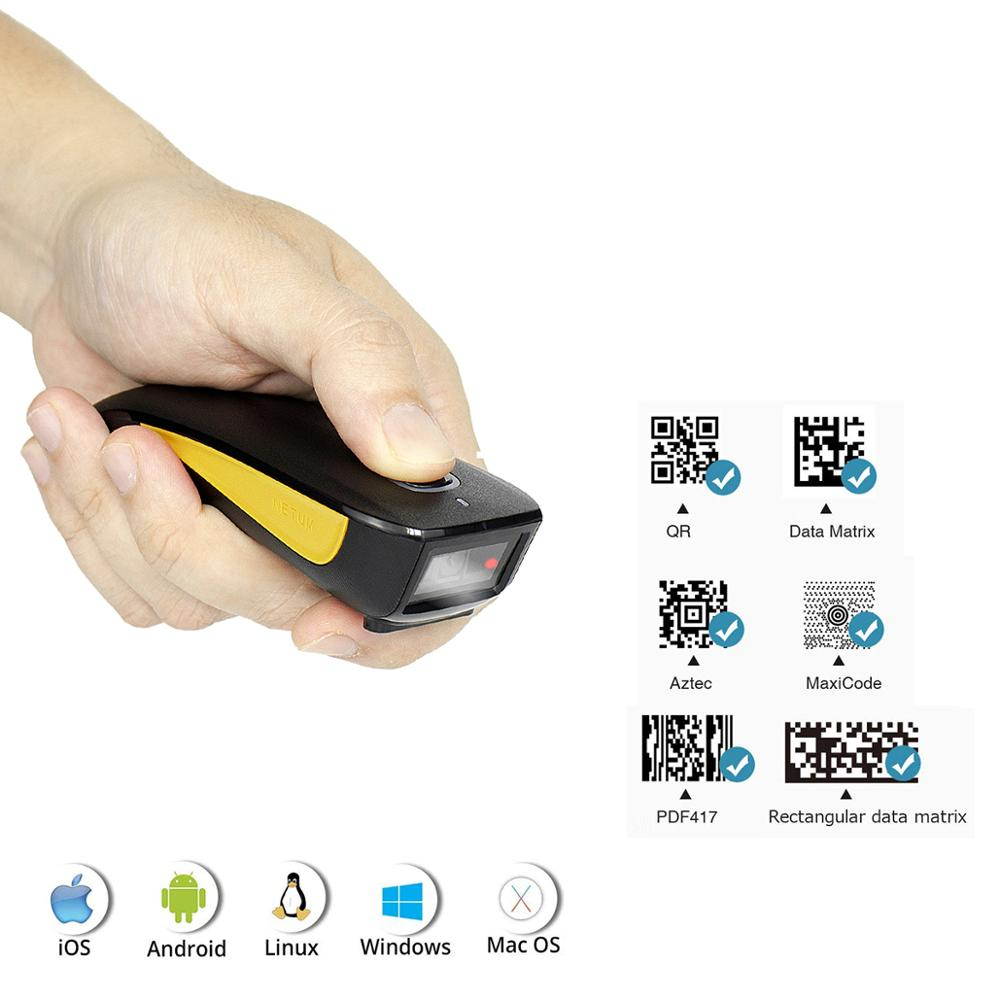 Plugadget C750 Bluetooth 2D Barcode Scanner Pocket Wireless QR Reader Data Matrix PDF417 IOS Android Windows