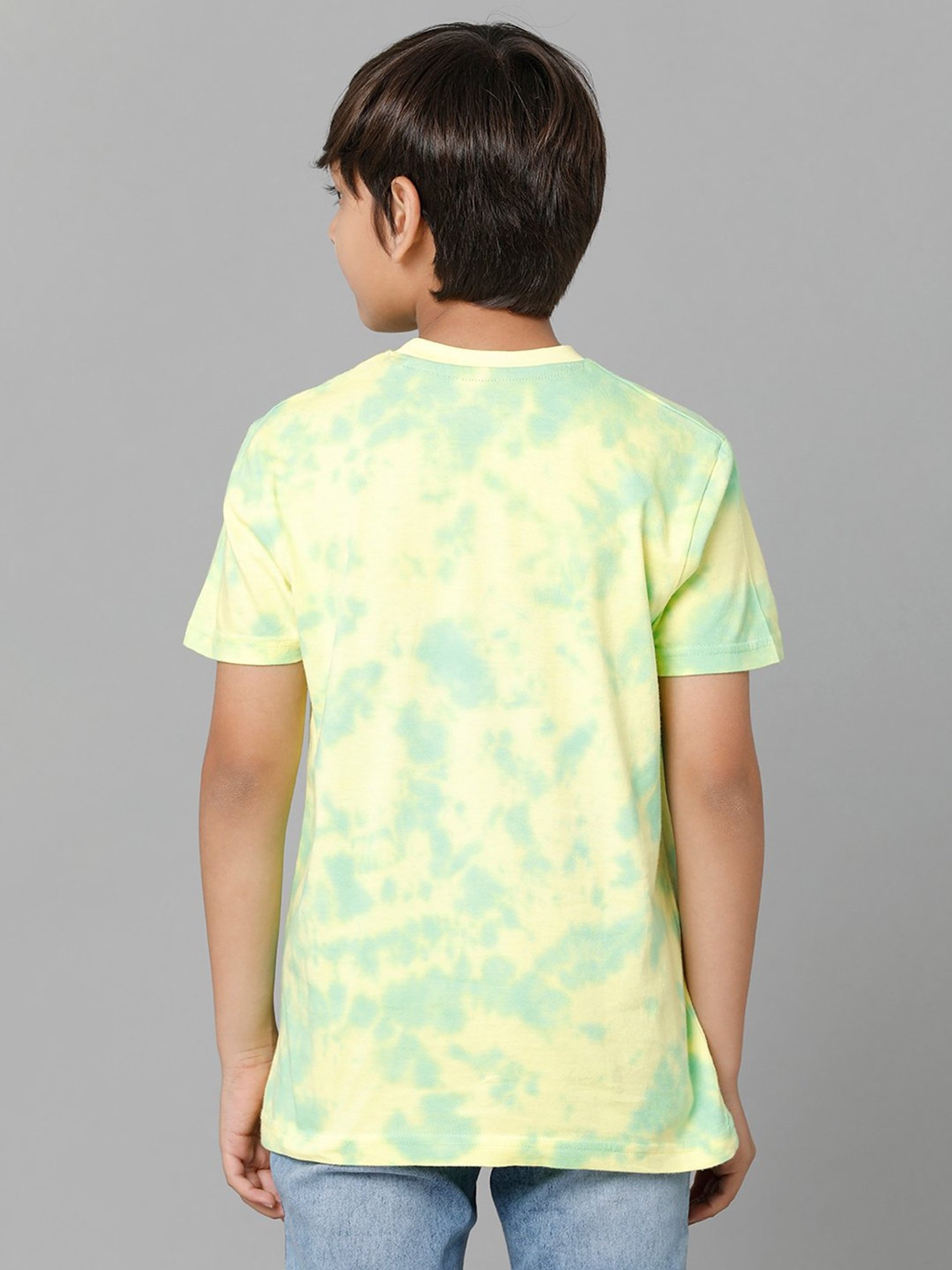 Under Fourteen Only Kids Yellow Printed T-Shirt
