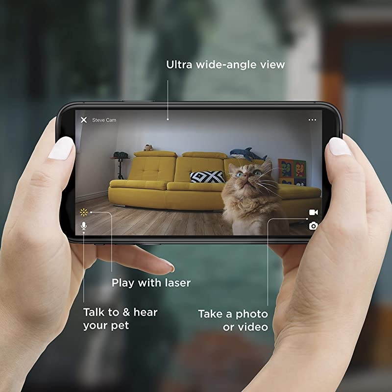 New 2020 Petcube Play 2 WiFi Pet Camera with Laser Toy amp Alexa BuiltIn for Cats amp Dogs 1080P HD Video 160&deg; FullRoom View 2Way Audio SoundMotion Alerts Night Vision Pet Monitoring App