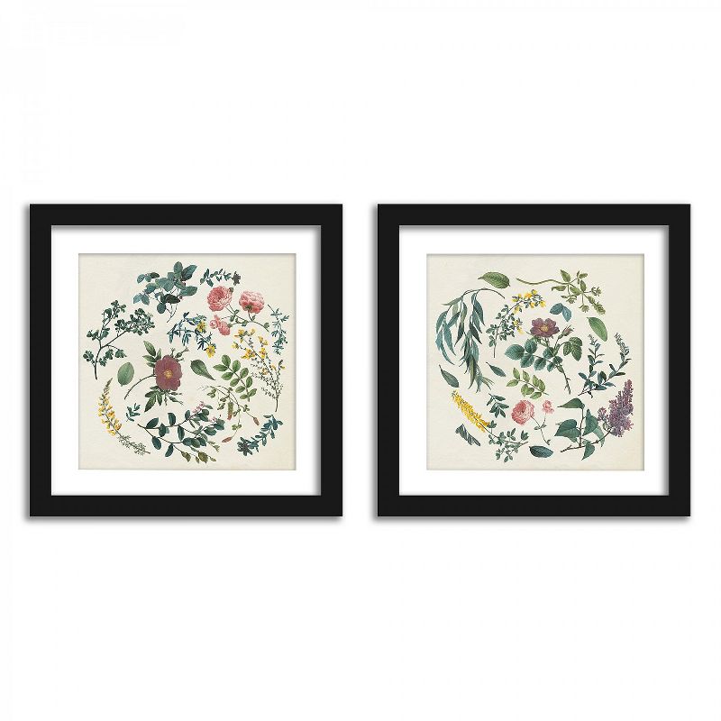 Americanflat Fresh Florals - Set of 2 Framed Prints by Wild Apple