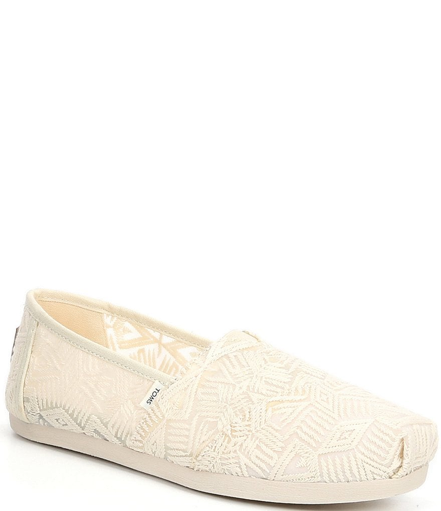 TOMS Women's Alpargata Geo Lace Slip-Ons