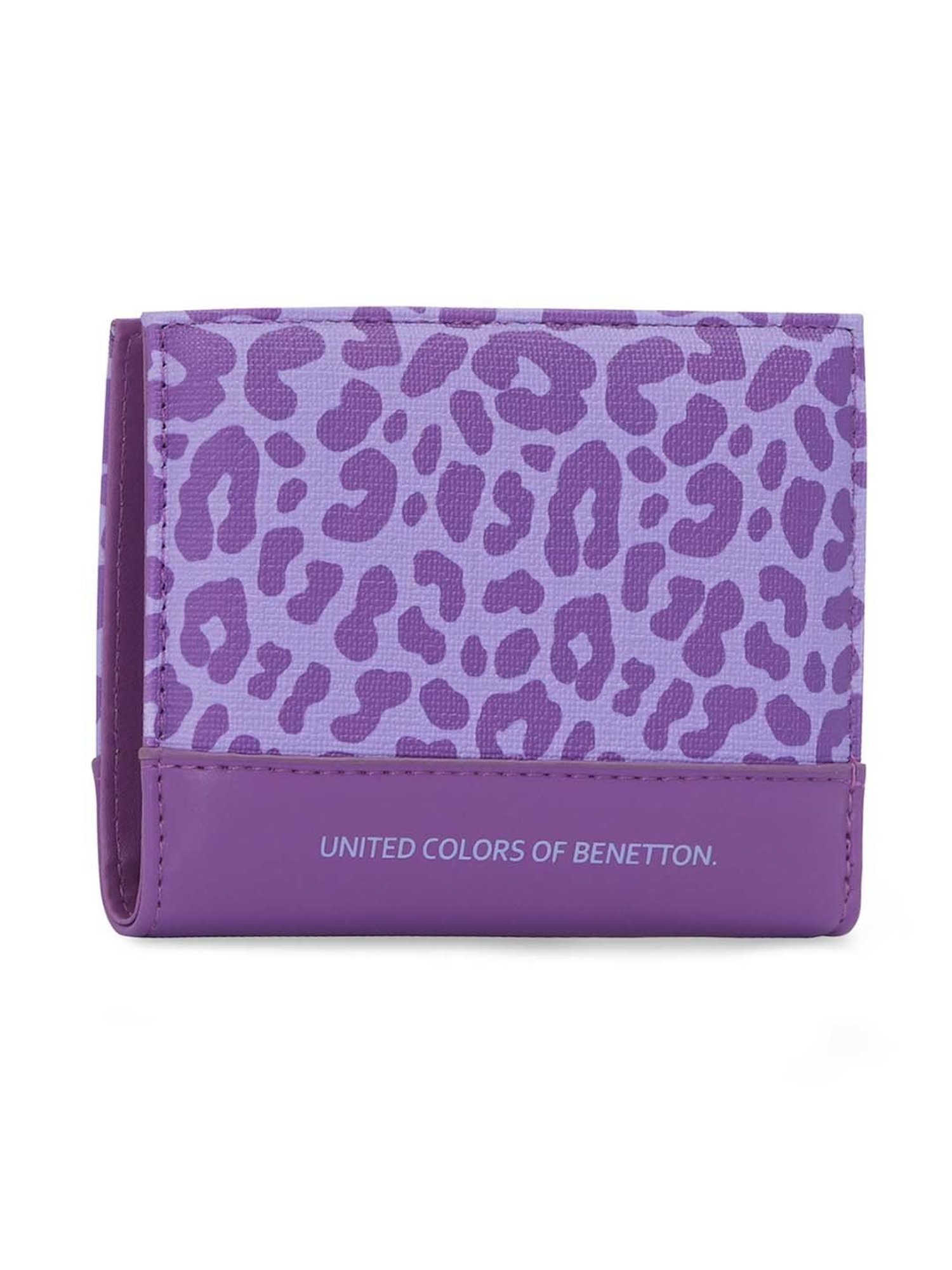 United Colors of Benetton Remi Violet Printed Bi-Fold Wallet For Women