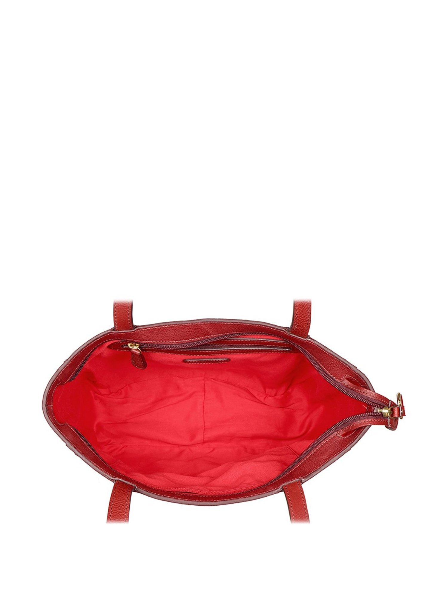 Hidesign Wild West Red Embroidered Medium Tote Handbag