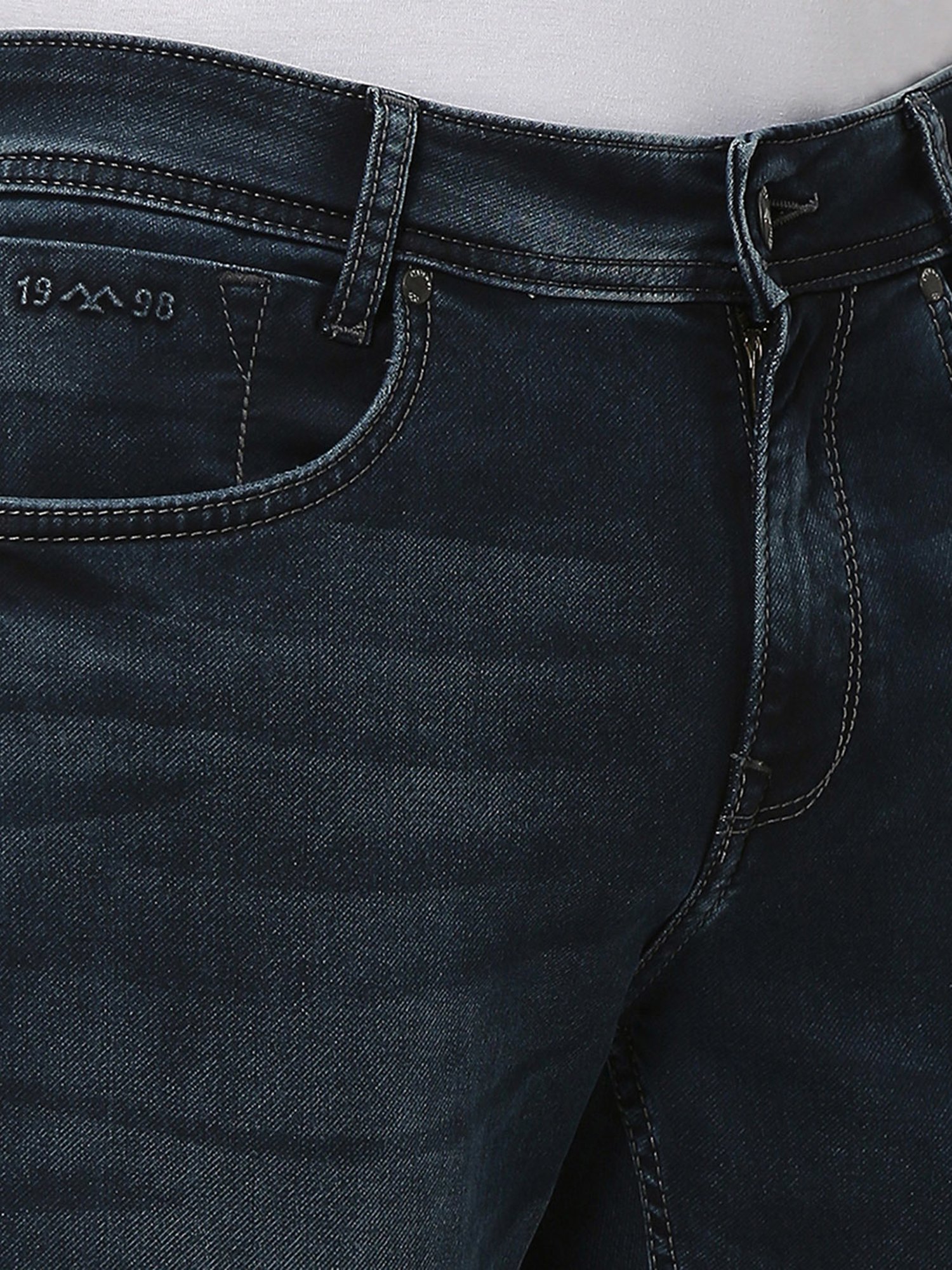 American Eagle Blue Cotton Regular Fit Jeans