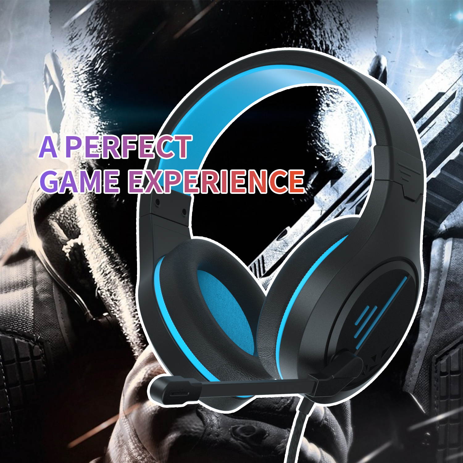 PS4 Gaming Headset, Stereo Gaming Headphone with Microphone Vibration for Laptop PC/Xbox one