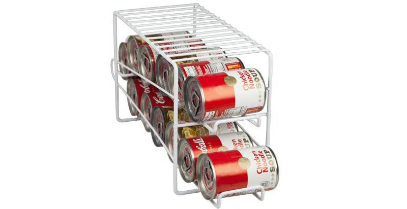 Home Basics 2 Tier Can Dispenser, White