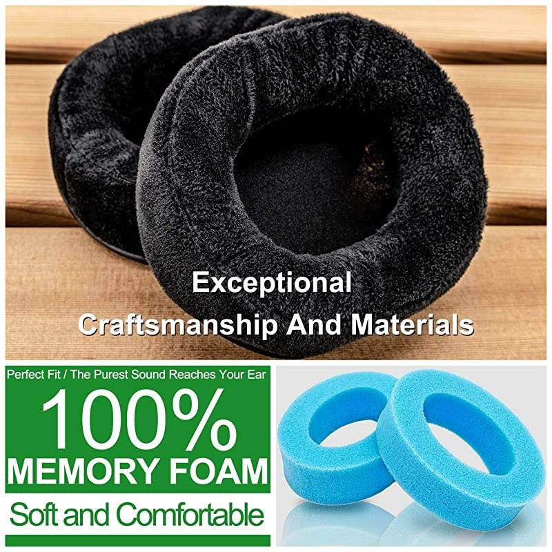 Ear Pads Compatible with ATHM50x M50 M40 Arctis 7 Arctis Pro ATHWS1100iS HD280 Pro SRH 440 MDR7506 V6 Headphone Memory Foam Earpads Black Velvet