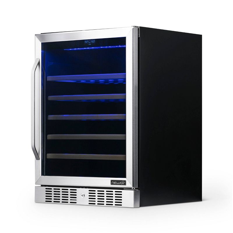 NewAir 52 Bottle Built-In Compressor Wine Cooler - Stainless Steel AWR-520SB