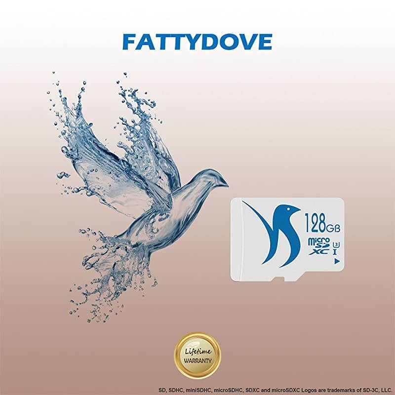 128GB Micro SD Card Class 10 MicroSD MLC Flash Memory Card High Speed UP to 80MB/s Read for Drone/Dash cam/GoPro Hero 7&5/DJI Spark(128GB U3)