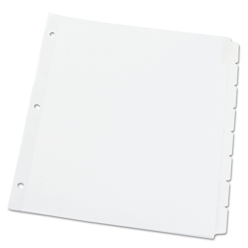 UNIVERSAL Write-On/Erasable Indexes Eight White Tabs Letter White 20818