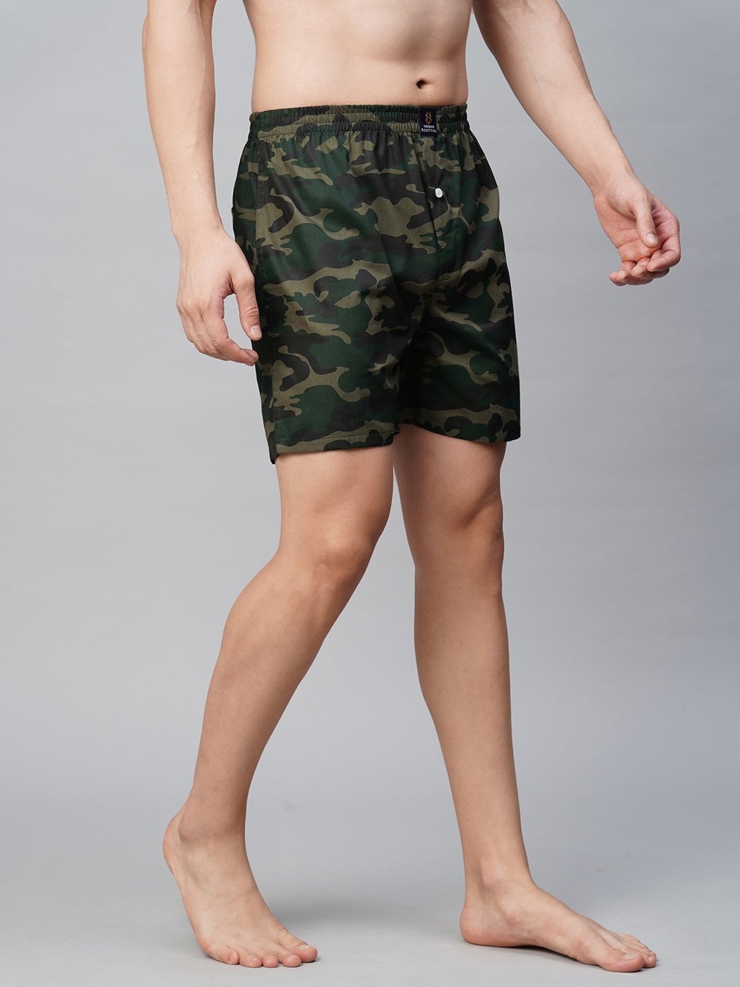 Urban Scottish Multicolored Regular Fit Printed Boxers - Pack Of 3