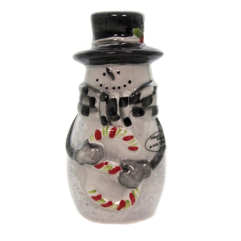 Tabletop 4.25" Sketchbook Snowman S & P Christmas Candycane Park Designs  -  Salt And Pepper Shaker Sets