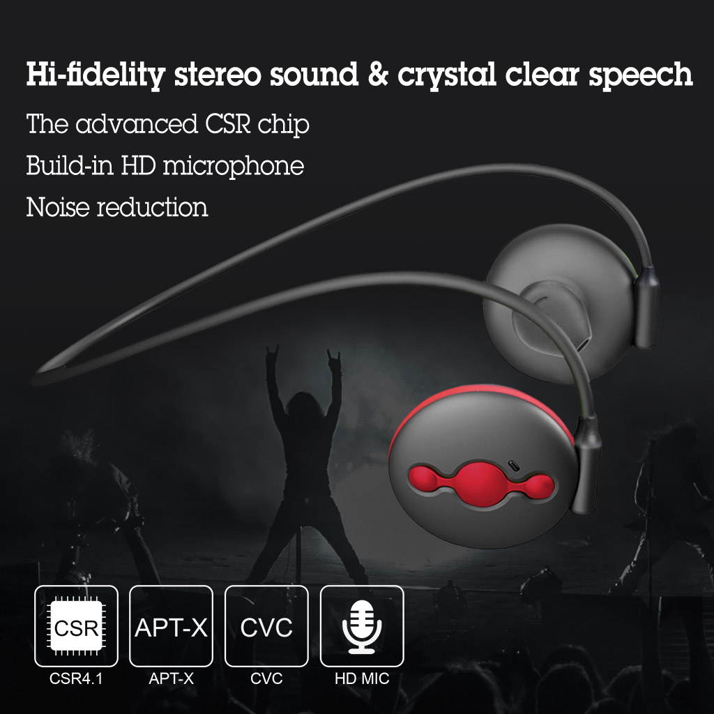 Avantree Sweatproof Bluetooth V4.1 Running Headphones with aptX, NO Hanging Wire, NFC, Wireless Headset with Mic for Cycling Gym Sports