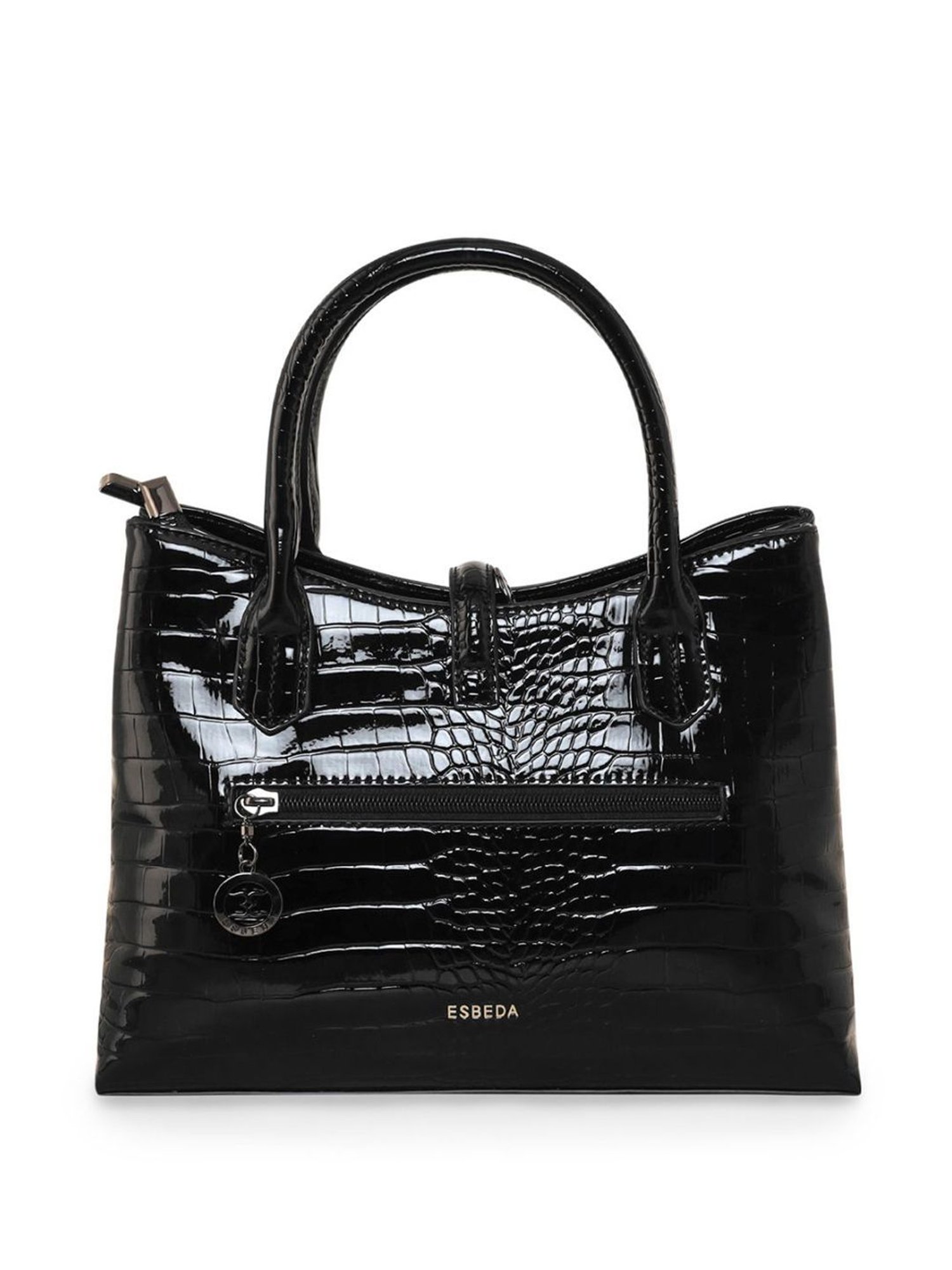 Tohl Avon Black Solid Medium Handbag