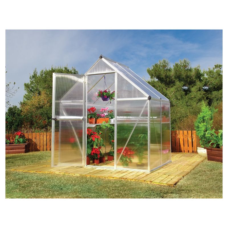 6'X4' Mythos Greenhouse - Silver - Palram