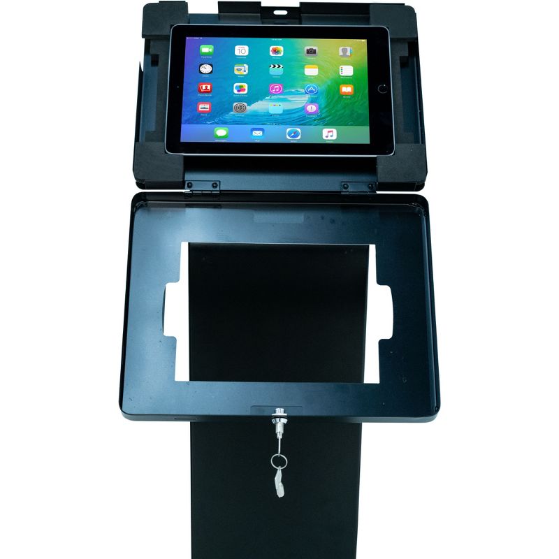 CTA Digital Premium Locking Floor Stand Kiosk - Up to 10.5" Screen Support - 13.5" Width x 16" Depth - Floor Stand - Steel