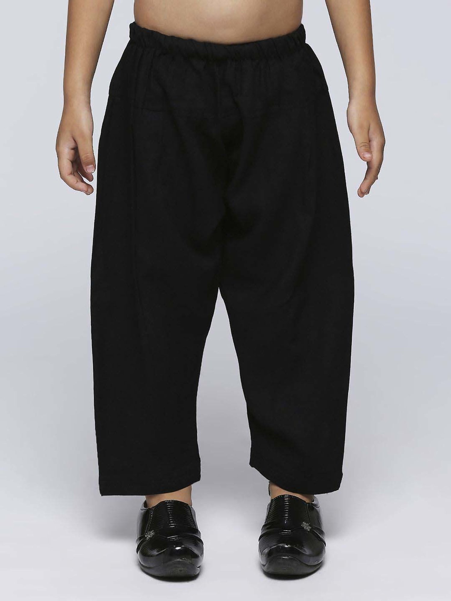 Kids Island Boys White Cotton Solid Full Sleeves Kurta Set