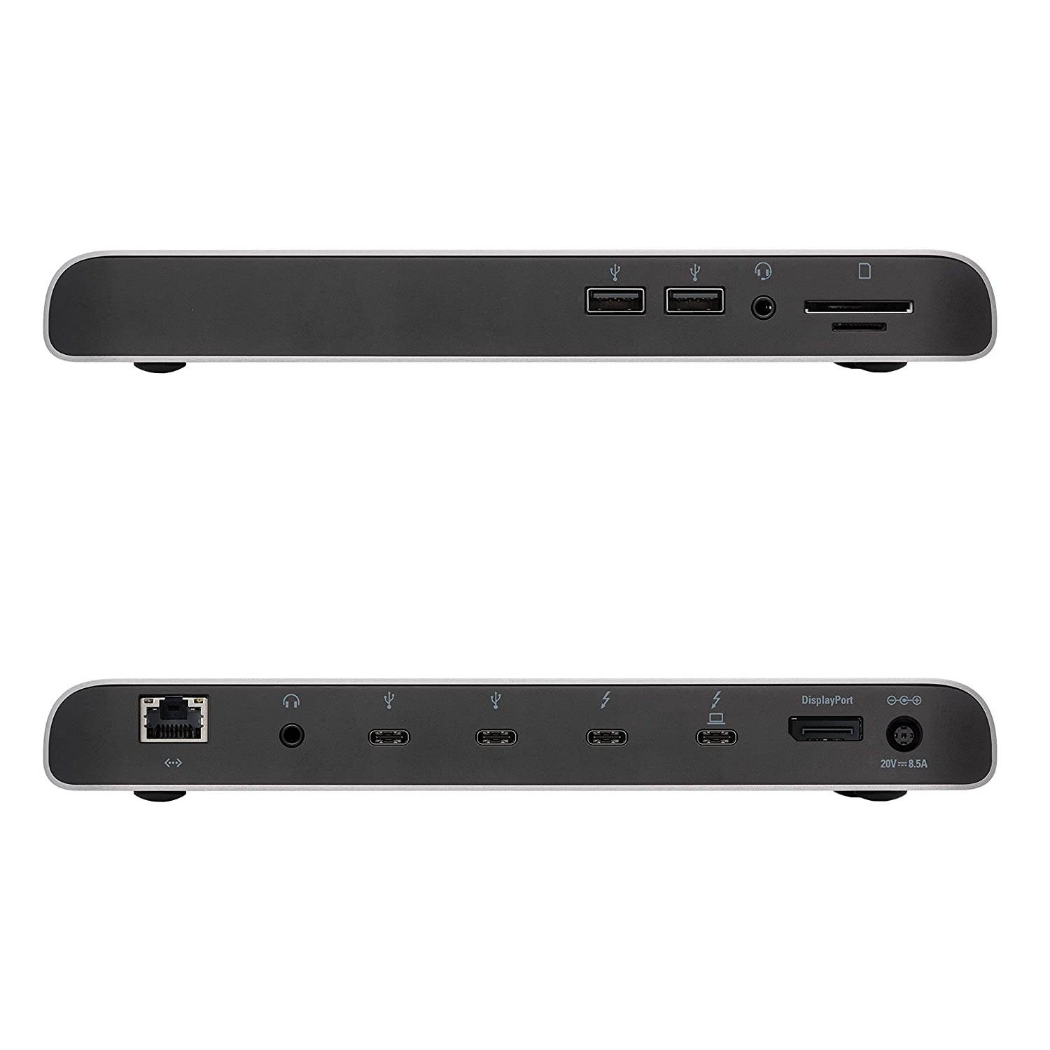 Elgato Thunderbolt 3 Pro Dock &ndash; With 50 Cm Thunderbolt Cable, 40Gb/S, Dual 4K Support, 2x Thunderbolt 3 (USB C), 4x USB 3.0, SD/Micro SD Card Reader, Audio I/O, Gigabit Ethernet, Aluminum Chassis.