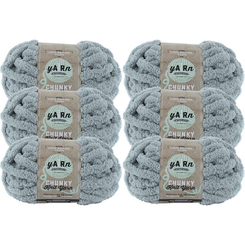 6pk AR Workshop Chunky Knit Yarn Eucalyptus - Lion Brand Yarn