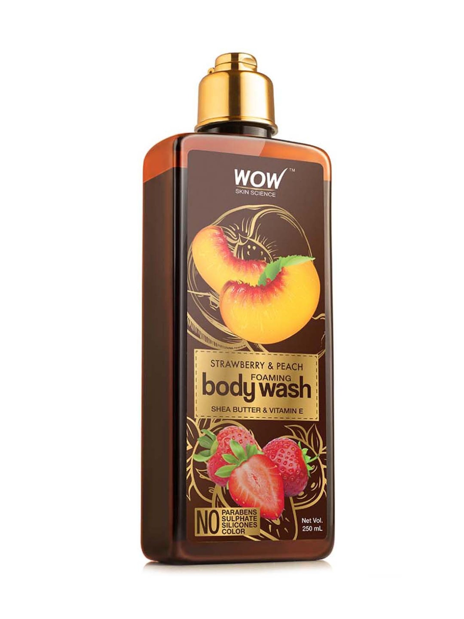 WOW Skin Science Strawberry & Peach Foaming Body Wash - 250 ml