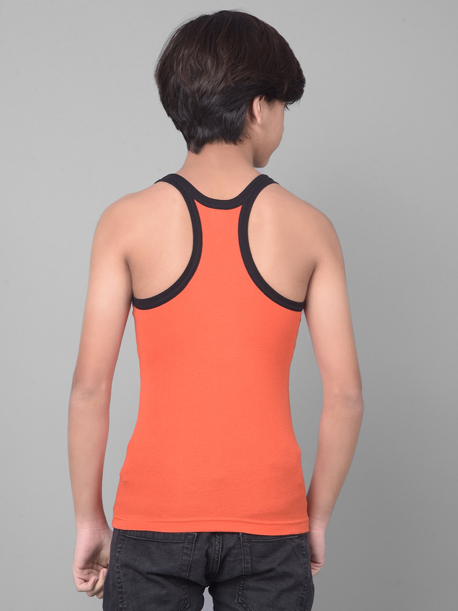 Dollar Bigboss Boys Multicolor Solid Gym Vest (Pack Of 3)